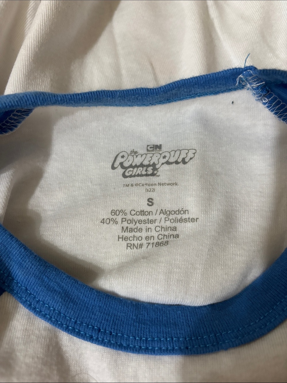 Blue & White Raglan Kids Tee - Picture 3 of 3